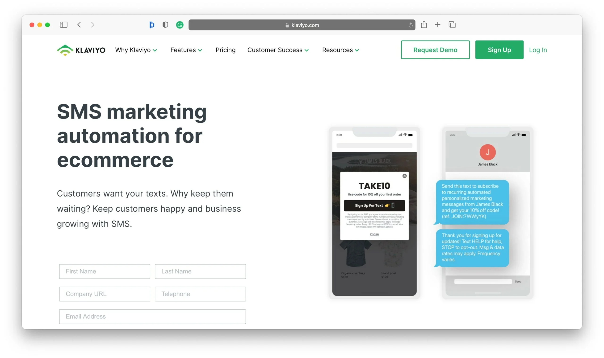 Klaviyo SMS Pazarlama Araçları