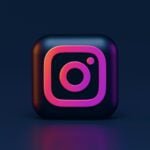Instagram Dark Mode 3D icon concept