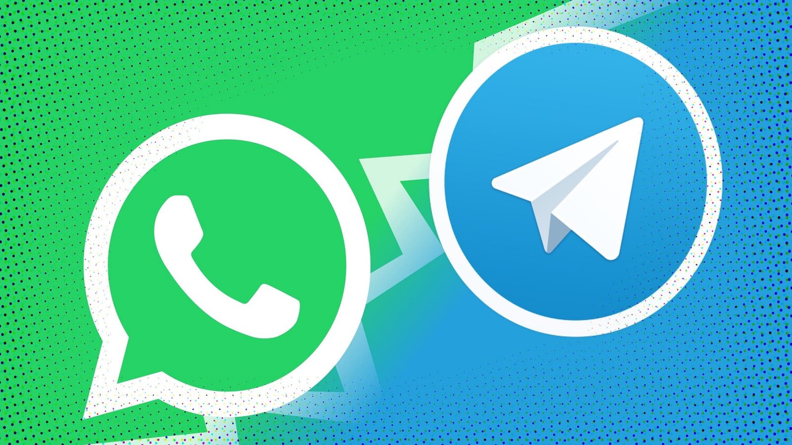 whatsapp-vs-telegram-c whatsapp ve telegram logoları