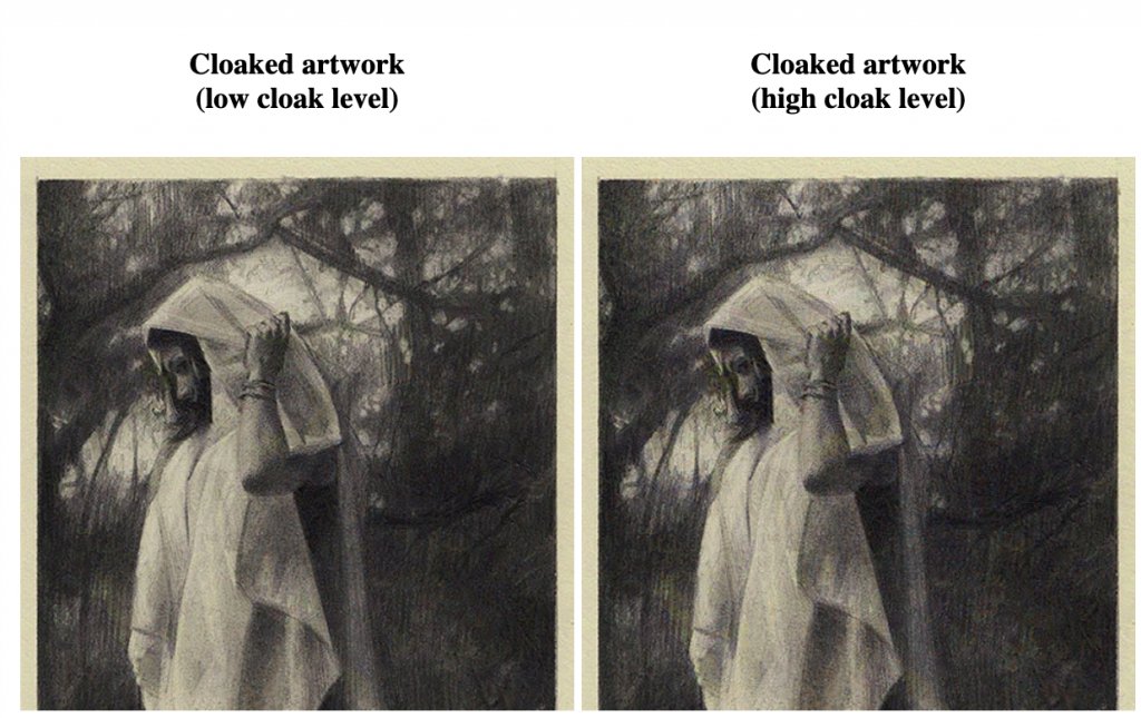 cloaked artwork