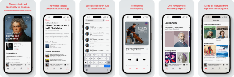 Apple, Klasik Müzik Temalı Yeni Uygulamasını Tanıttı
