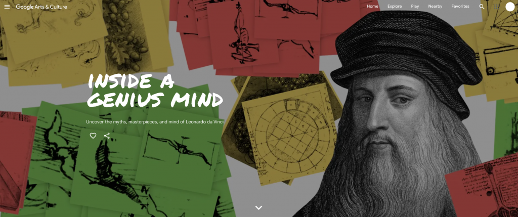 inside a genius mind, google arts and culture, leonardo da vinci, makine öğrenimi