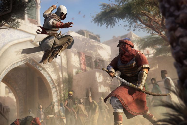 assassin's creed mirage karakteri zıplıyor