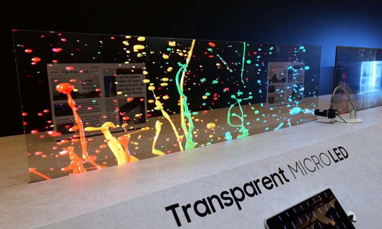 Samsung Dünyanın İlk Şeffaf MicroLED Ekranını Tanıttı