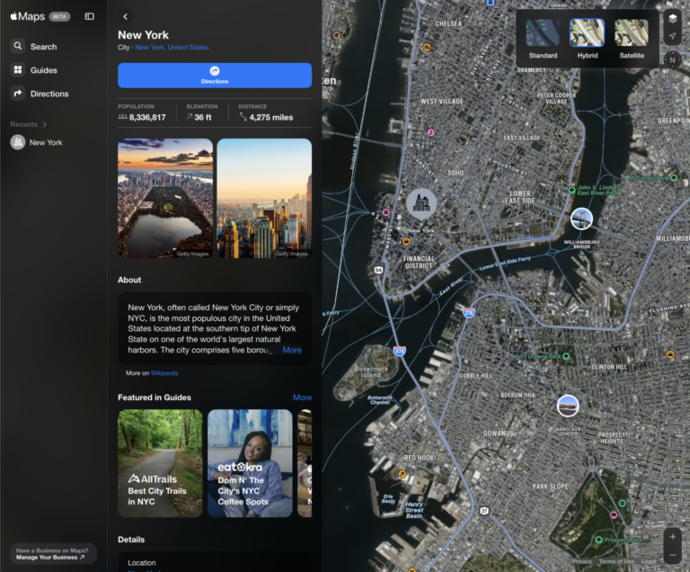 Apple Maps Nihayet Web’e Geliyor