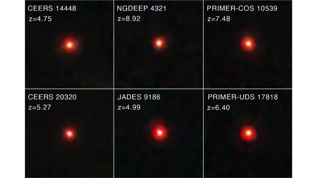 JWST tarafından keşfedilen "küçük kırmızı nokta" galaksilerinden sadece birkaçı