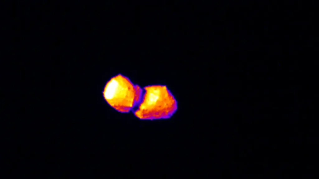 Hayabusa2 uzay sondasının Orta Kızılötesi Kamerası (TIR) tarafından 5 Temmuz 2026'da görüntülenen Torifune asteroidi.