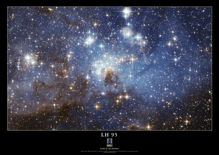 Hubble’dan Görsel Şölen: Yıldız Fidanlığı LH 95 ve Tek Karede 500 Bin Yıldız