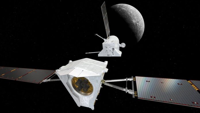 BepiColombo uzay aracının Merkür Transfer Modülü ayrılma anı