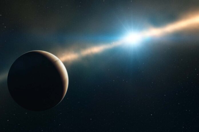 Beta Pictoris b ötegezegeni illüstrasyonu