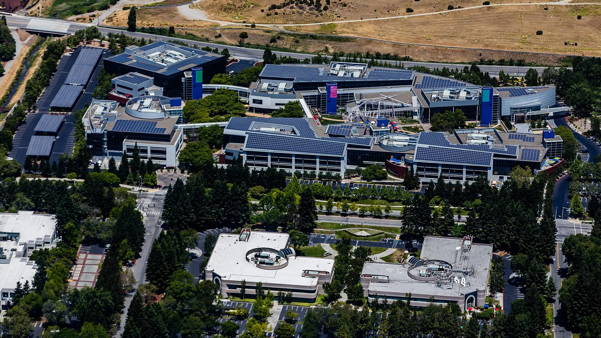 Google’ın Mountain View kampüsünden bir görünüm