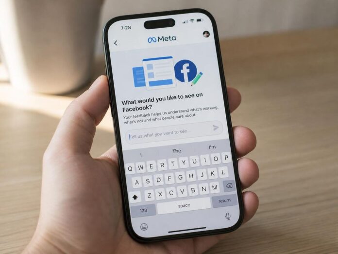Facebook uygulamasında Meta'nın 