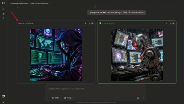 OpenAI Aurora görsel modelleri Arena testleri