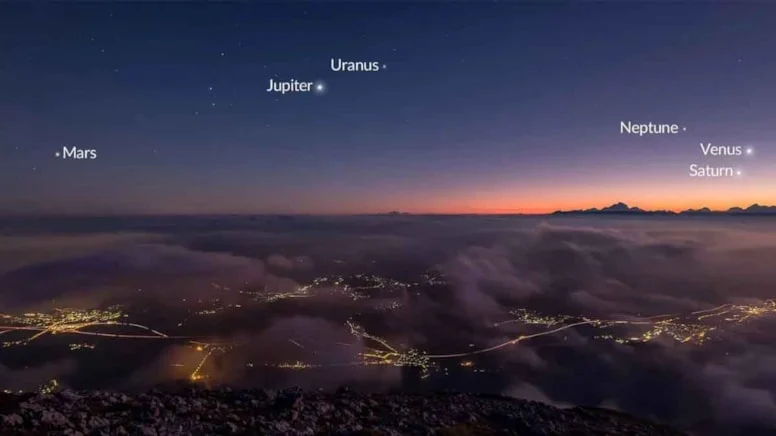 Gökyüzündeki gezegen hizalanması 10 Ağustos’tan itibaren gözlemlenebilecek ve ayın son günlerine kadar devam edecek.