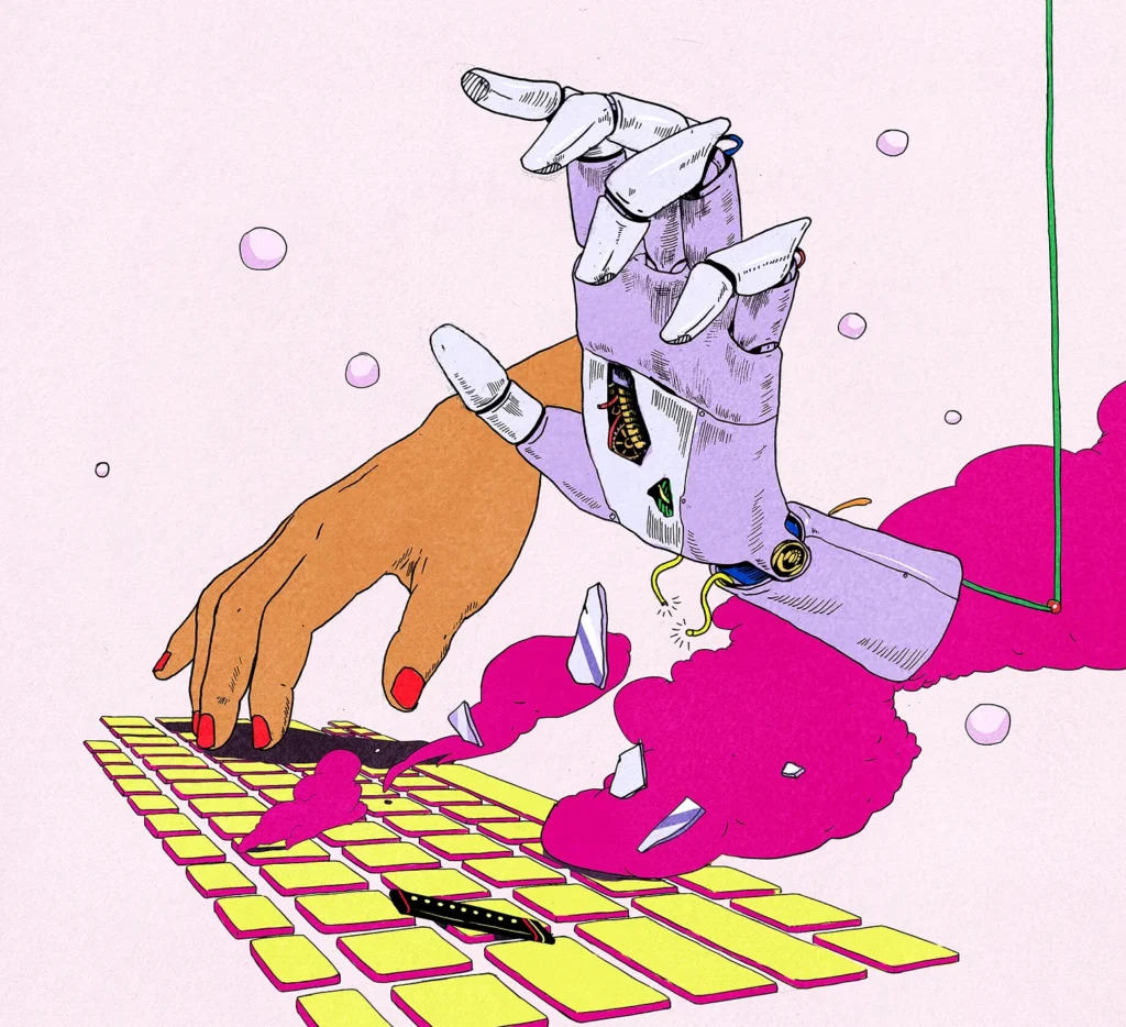 Yapay Zeka Roman Yazarı - 
Illustration: Qianhui Yu